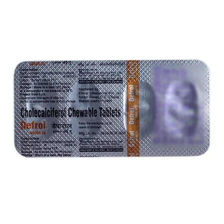 Defrol 60000IU Sugar Free Orange Tablet 4's