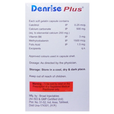 Denrise Plus Capsule 10's, Pack of 10 CAPSULES