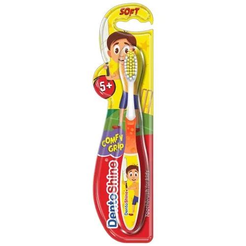 Buy Dentoshine Comfy Grip Kids Orange Toothbrush 5+ Years, 1 Count Online