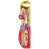 Dentoshine Comfy Grip Kids Pink Toothbrush 5+ Years, 1 Count, Pack of 1