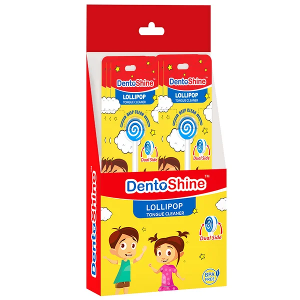 Dentoshine Lollipop Kids Tongue Cleaner, 1 Count, Pack of 1