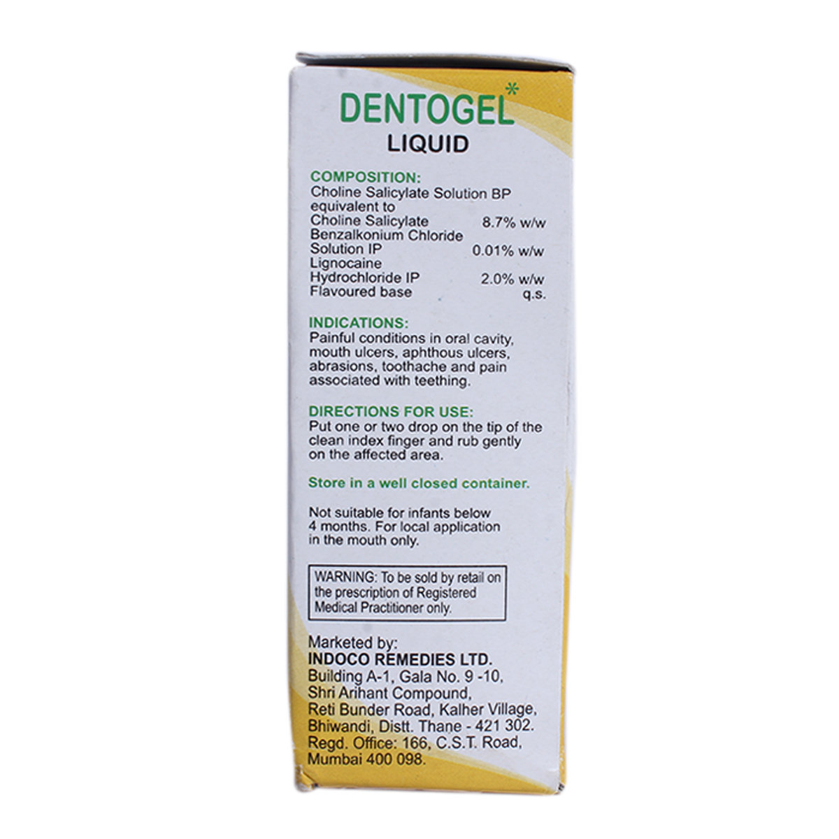 Dentogel Liquid 20 gm, Pack of 1 LIQUID Dentogel Liquid 20 gm, Pack of 1 LIQUID