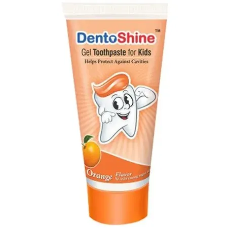 Dentoshine Orange Flavour Toothpaste for Kids, 80 gm