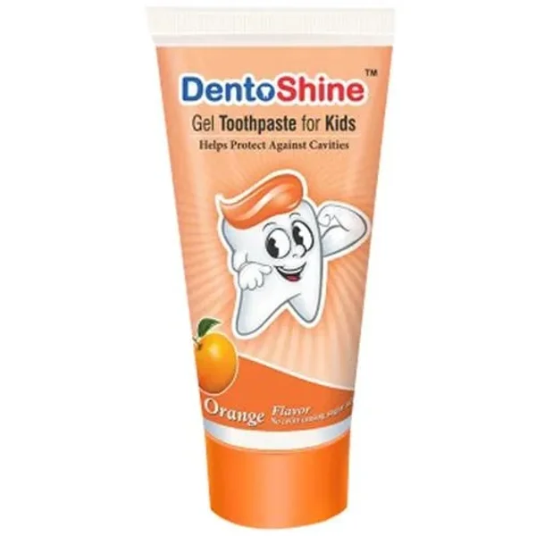 Dentoshine Orange Flavour Toothpaste for Kids, 80 gm, Pack of 1