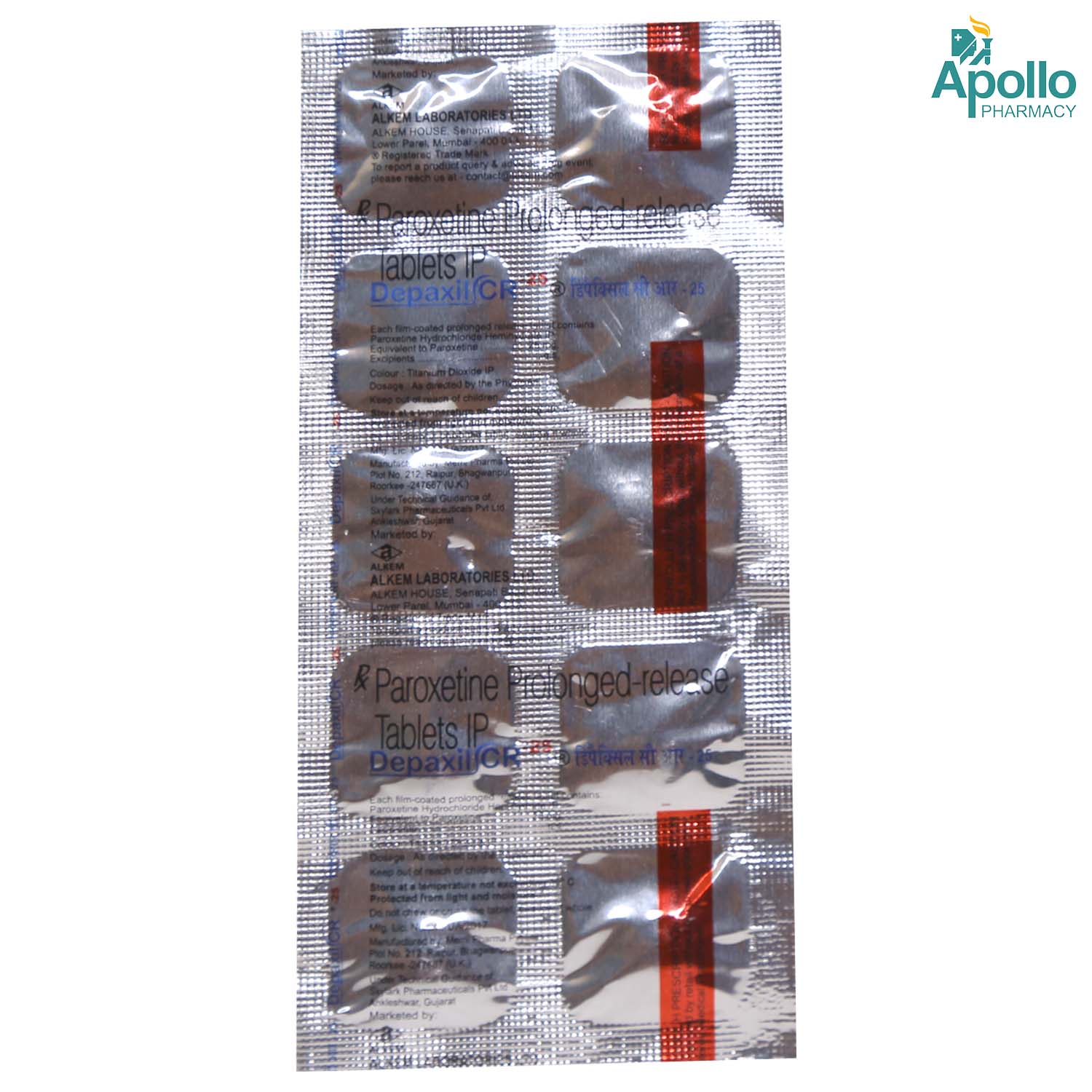 Depaxil CR-25 Tablet 10's, Pack of 10 TABLETS Depaxil CR-25 Tablet 10's, Pack of 10 TABLETS