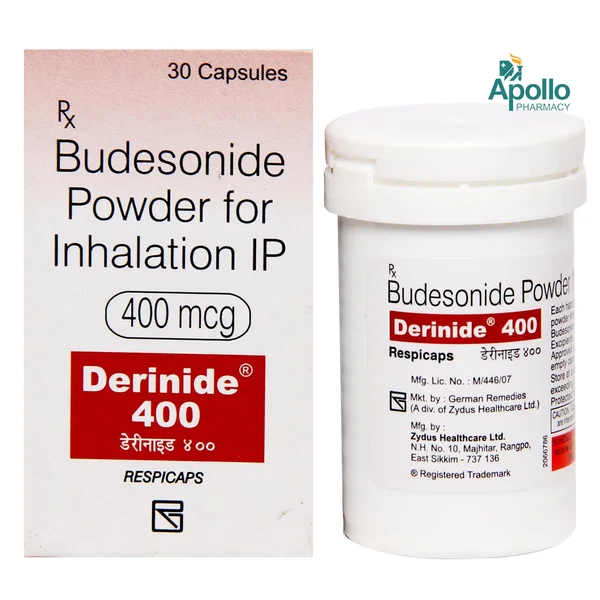 Derinide 400 mcg Respicaps 30's, Pack of 1 Respicaps
