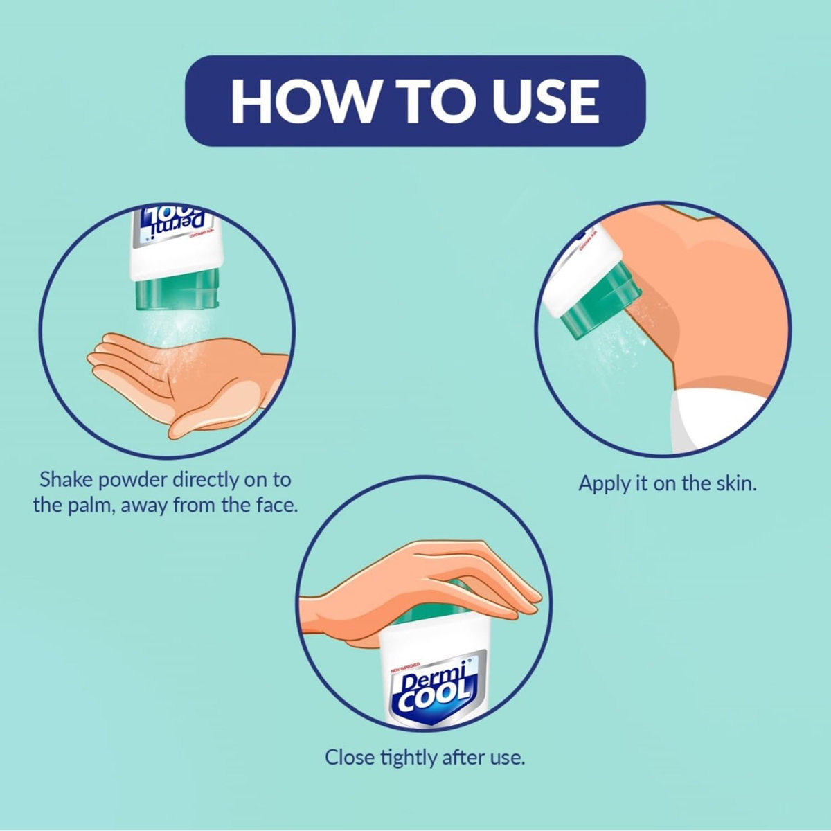 Dermi Cool Regular Prickly Heat Powder 150 gm | With Cooling Effect | Relieves Skin Itching, Prickly Heat, Dhobi Itch & Athlete's foot, Pack of 1 Dermi Cool Regular Prickly Heat Powder 150 gm | With Cooling Effect | Relieves Skin Itching, Prickly Heat, Dhobi Itch & Athlete's foot, Pack of 1