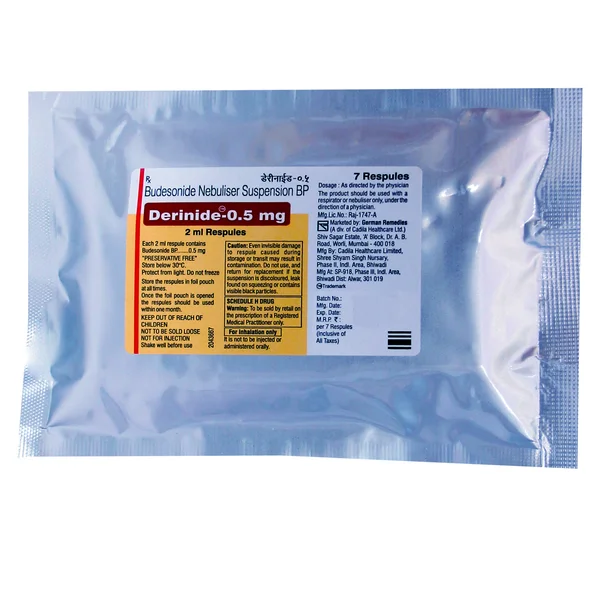 Derinide-0.5 mg Respules 2 ml, Pack of 1 RESPULES