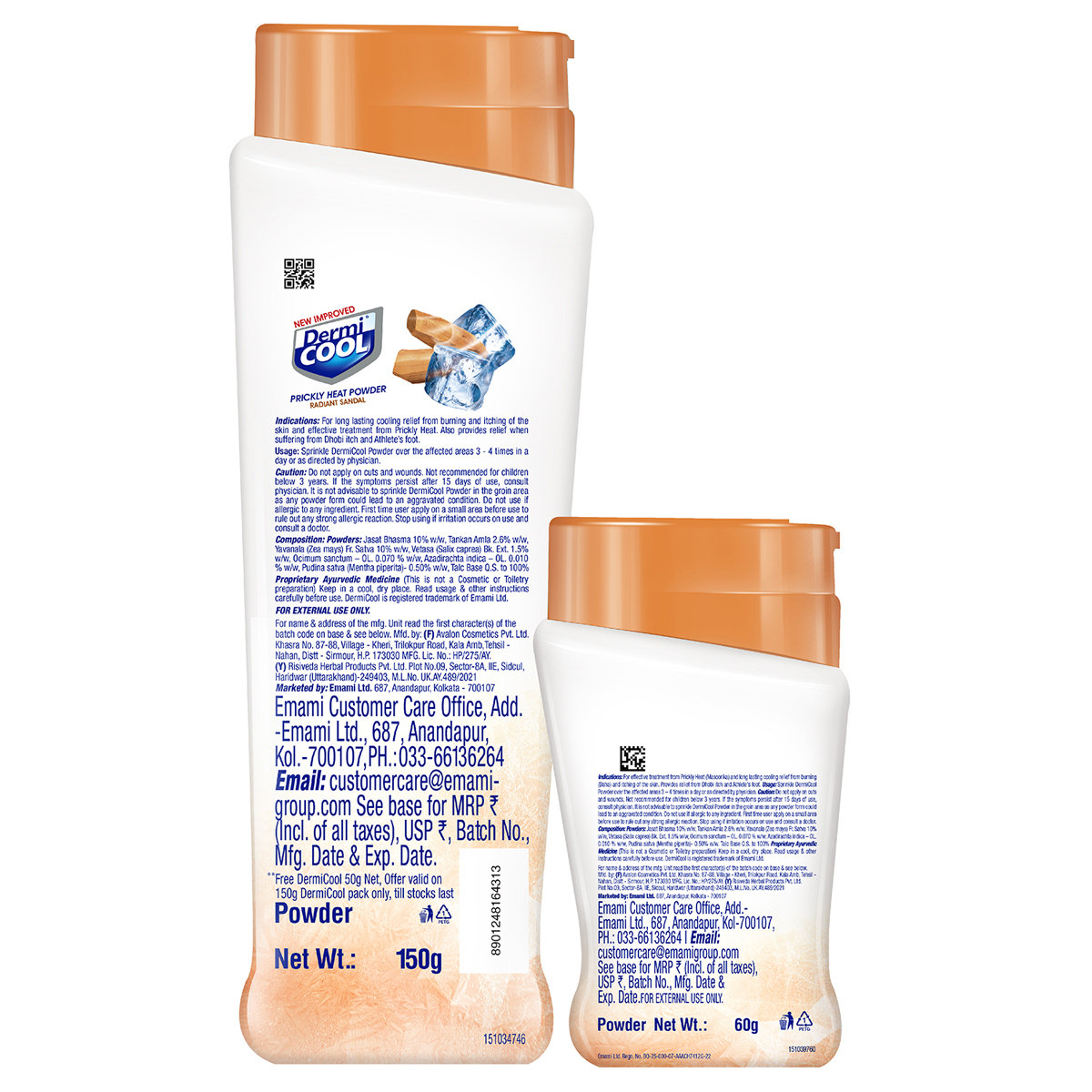 Dermi Cool Sandal Prickly Heat Powder 150 gm, Pack of 1 Dermi Cool Sandal Prickly Heat Powder 150 gm, Pack of 1