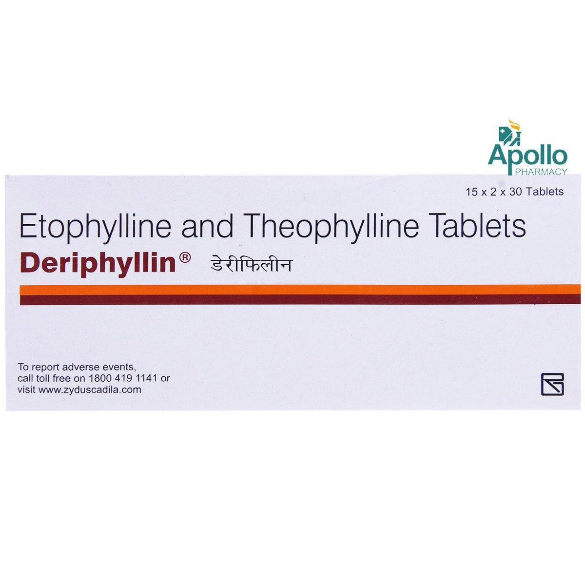 Deriphyllin Tablet 30's, Pack of 30 Deriphyllin Tablet 30's, Pack of 30
