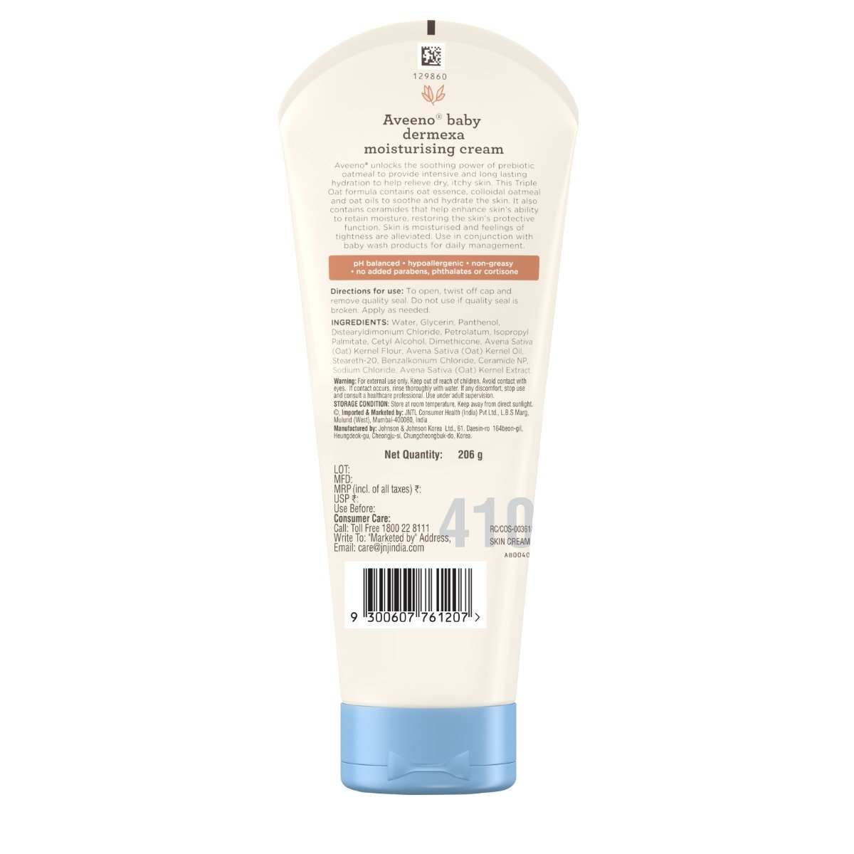 Aveeno Baby Dermexa Moisturising Cream, 206 gm, Pack of 1 Aveeno Baby Dermexa Moisturising Cream, 206 gm, Pack of 1