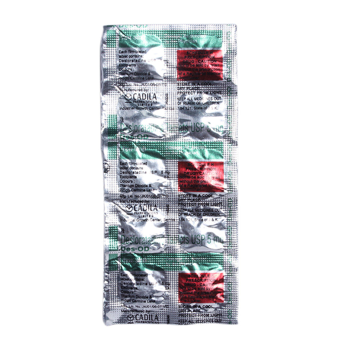 Des-OD Tablet 10's, Pack of 10 TabletS Des-OD Tablet 10's, Pack of 10 TabletS