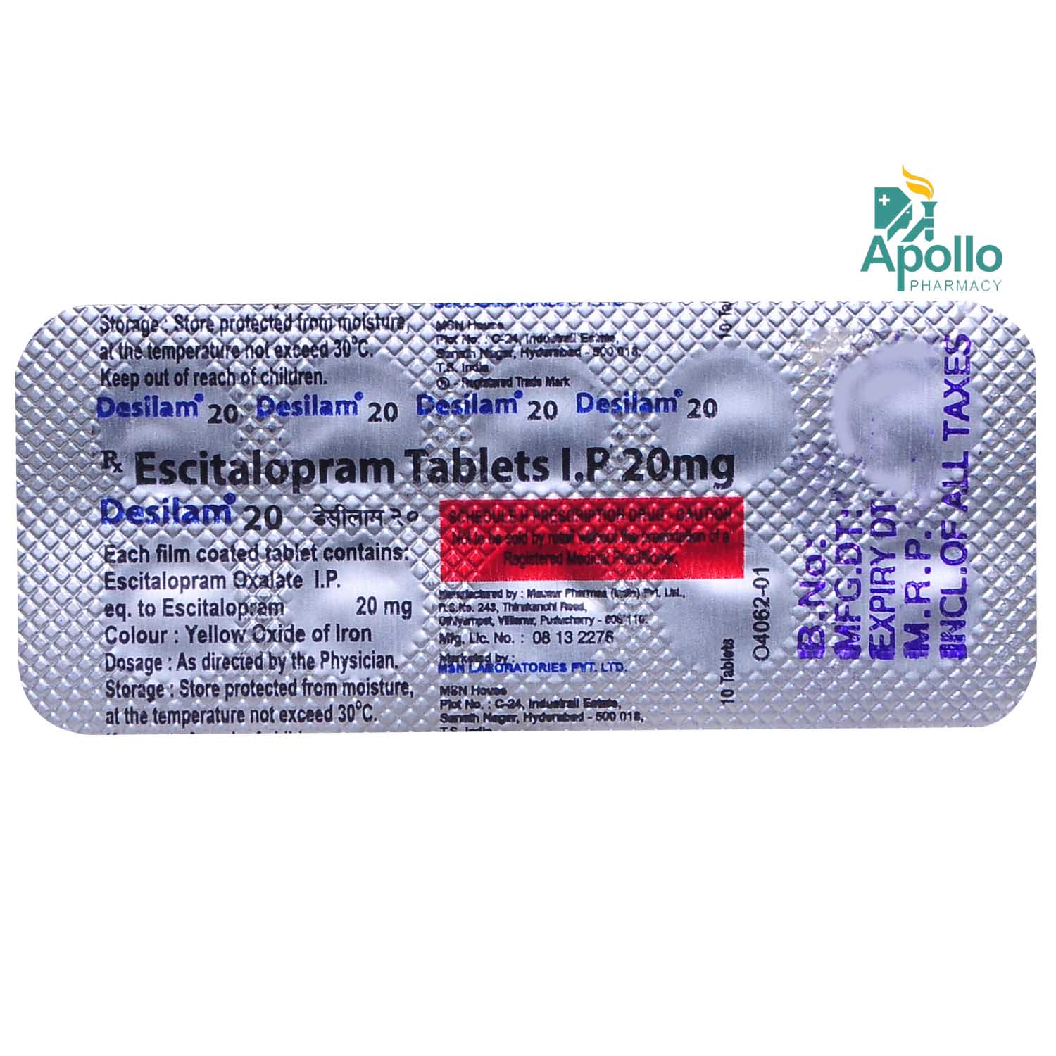 Desilam 20 Tablet 10's, Pack of 10 TABLETS Desilam 20 Tablet 10's, Pack of 10 TABLETS