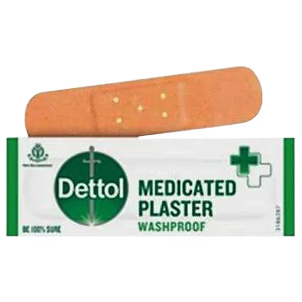Dettol Medicated Plaster, Antiseptic & Waterproof, 10 pcs