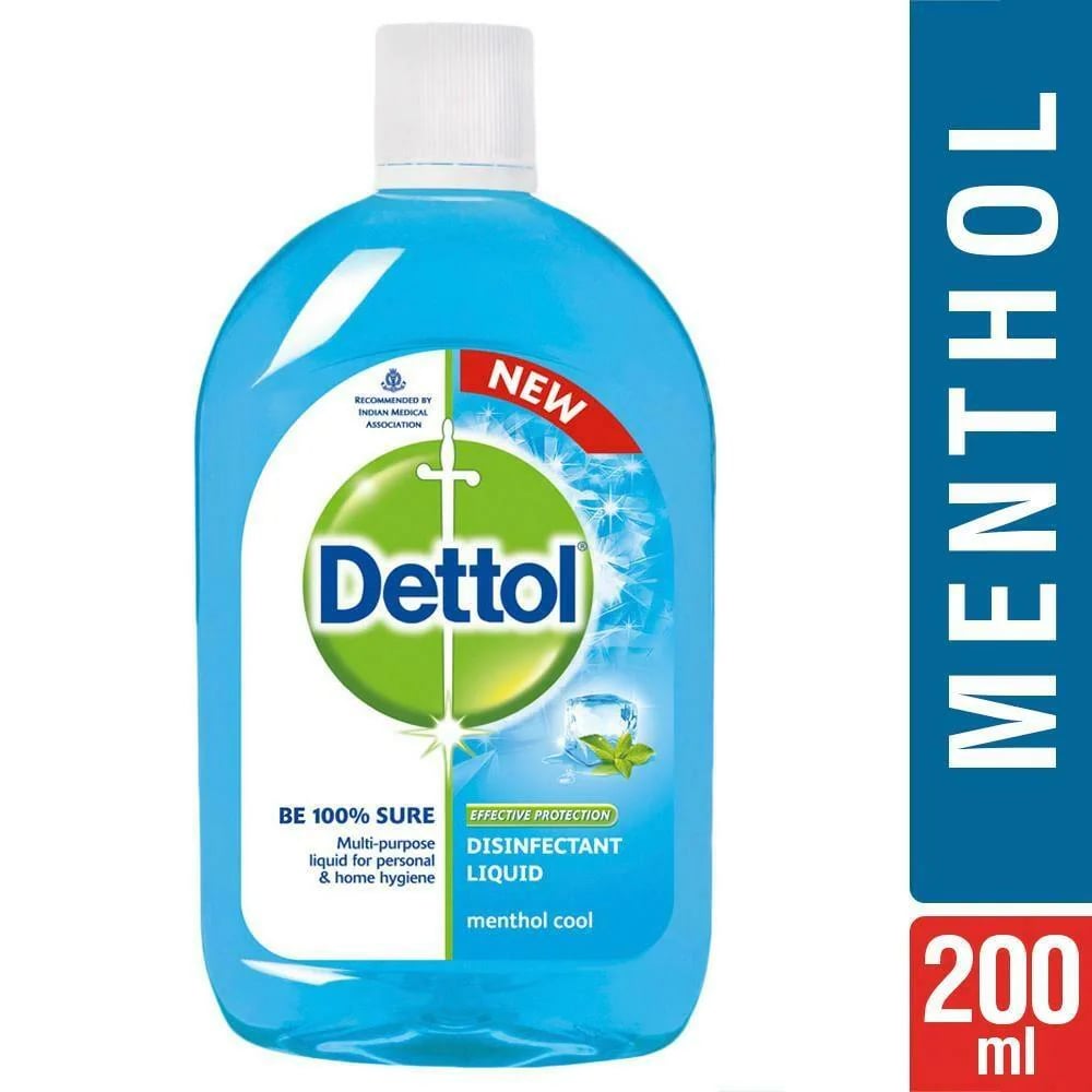 Dettol Menthol Cool Disinfectant Liquid, 200 ml, Pack of 1 Dettol Menthol Cool Disinfectant Liquid, 200 ml, Pack of 1