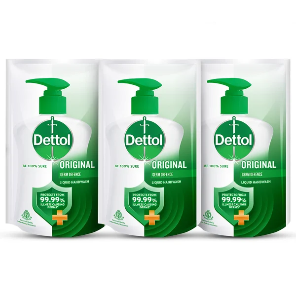 Dettol Original Liquid Handwash Refill Pouch, 175 ml (Buy 2 Get 1 Free)