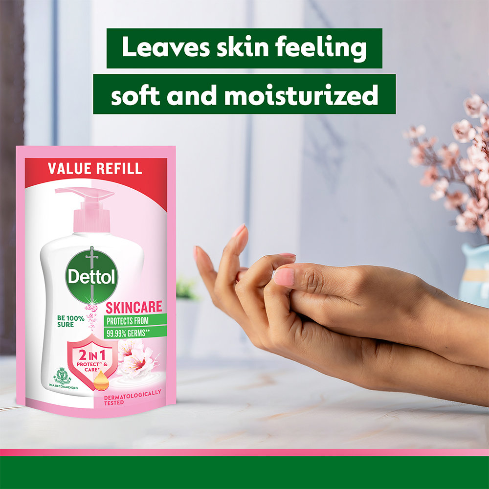 Dettol Skincare Liquid Handwash, 525 ml Refill Pack (3x175 ml), Pack of 1 Dettol Skincare Liquid Handwash, 525 ml Refill Pack (3x175 ml), Pack of 1