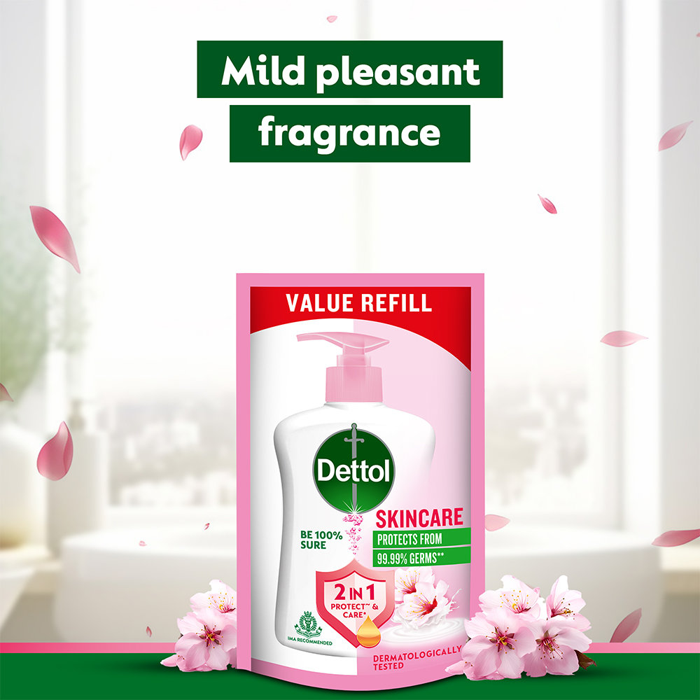 Dettol Skincare Liquid Handwash, 525 ml Refill Pack (3x175 ml), Pack of 1 Dettol Skincare Liquid Handwash, 525 ml Refill Pack (3x175 ml), Pack of 1
