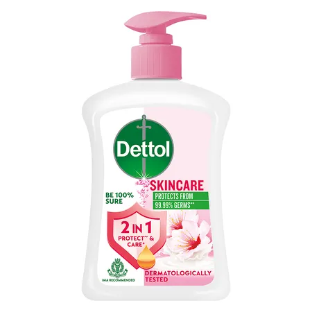 Dettol Skincare Liquid Handwash Dispenser Bottle Pump, 200 ml