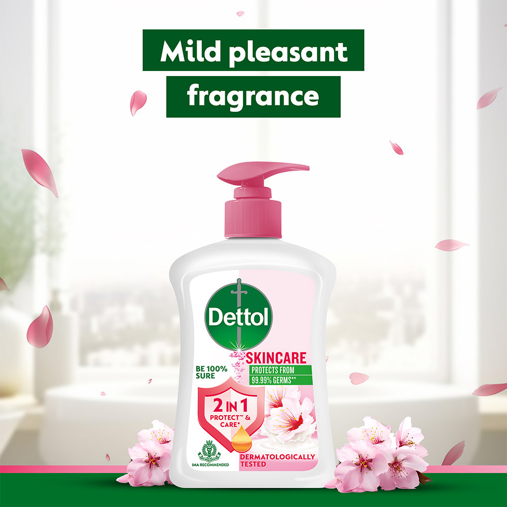 Dettol Skin Care Liquid Hand Wash 250 ml | pH Balancced | 10X Better Germ Protection | Everyday Protection | IMA Recommended, Pack of 1 Dettol Skin Care Liquid Hand Wash 250 ml | pH Balancced | 10X Better Germ Protection | Everyday Protection | IMA Recommended, Pack of 1