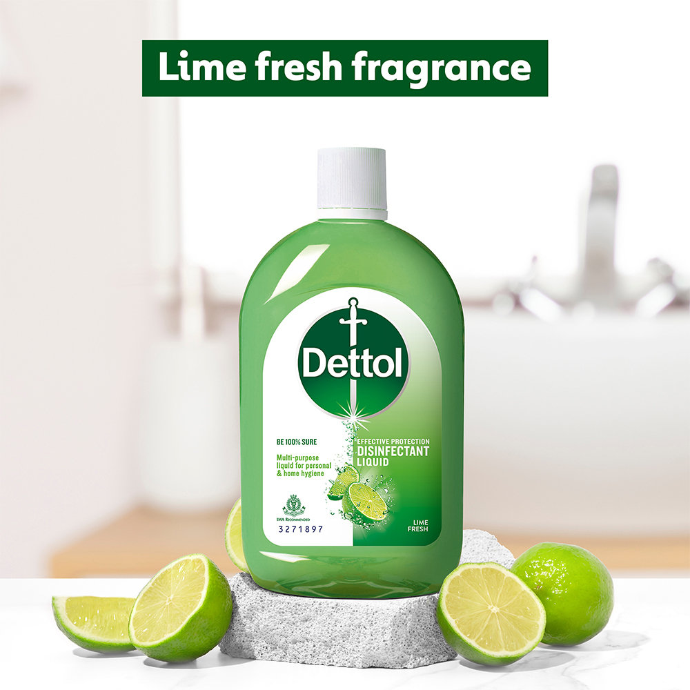 Dettol Lime Fresh Disinfectant Liquid, 1 Litre, Pack of 1 Dettol Lime Fresh Disinfectant Liquid, 1 Litre, Pack of 1