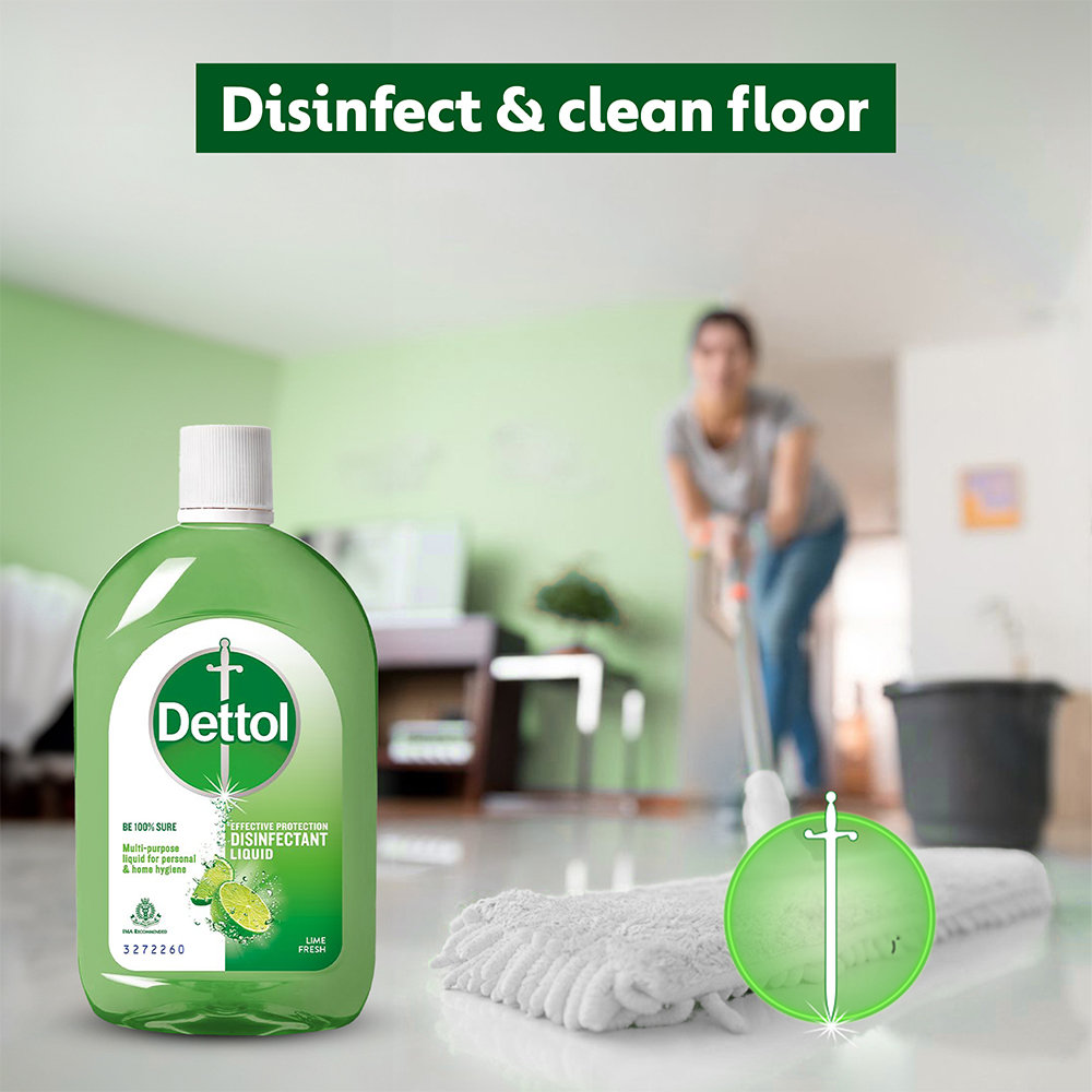 Dettol Lime Fresh Disinfectant Liquid, 1 Litre, Pack of 1 Dettol Lime Fresh Disinfectant Liquid, 1 Litre, Pack of 1