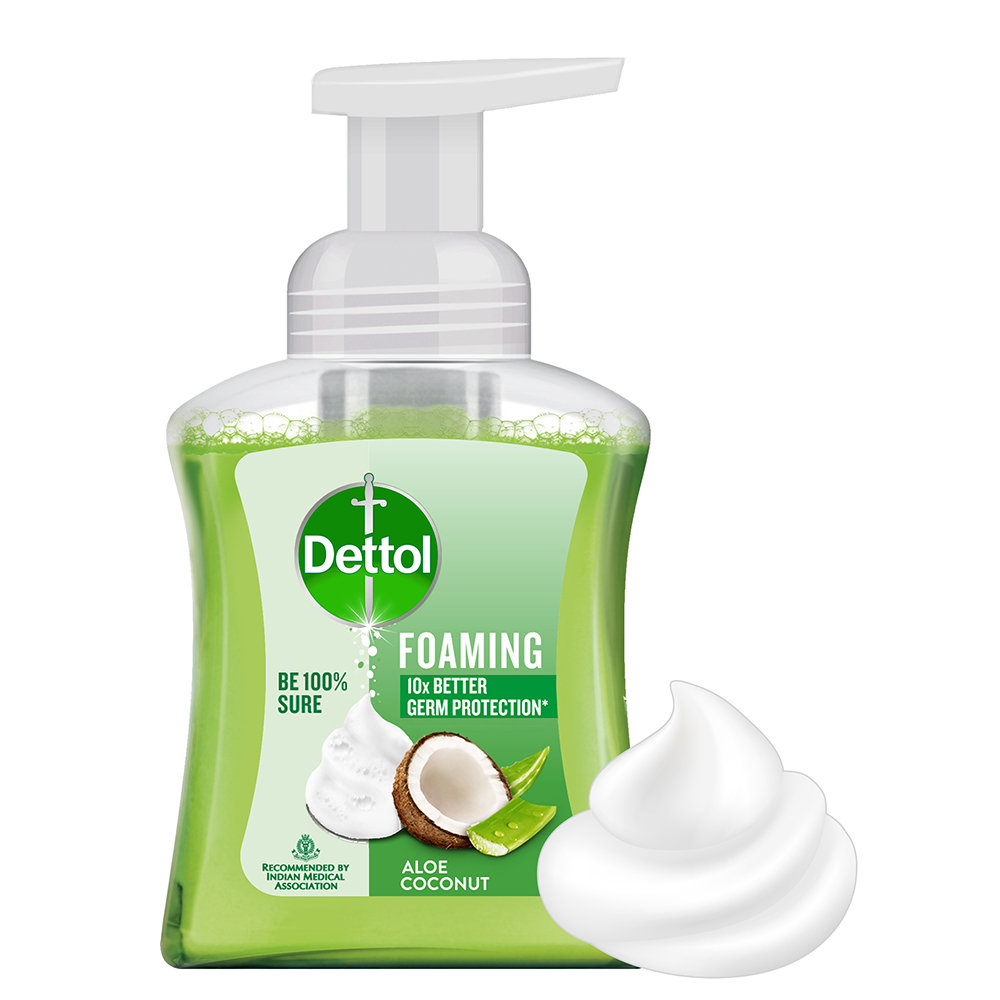 Dettol Aloe Coconut Foaming Handwash Pump, 250 ml, Pack of 1 Dettol Aloe Coconut Foaming Handwash Pump, 250 ml, Pack of 1