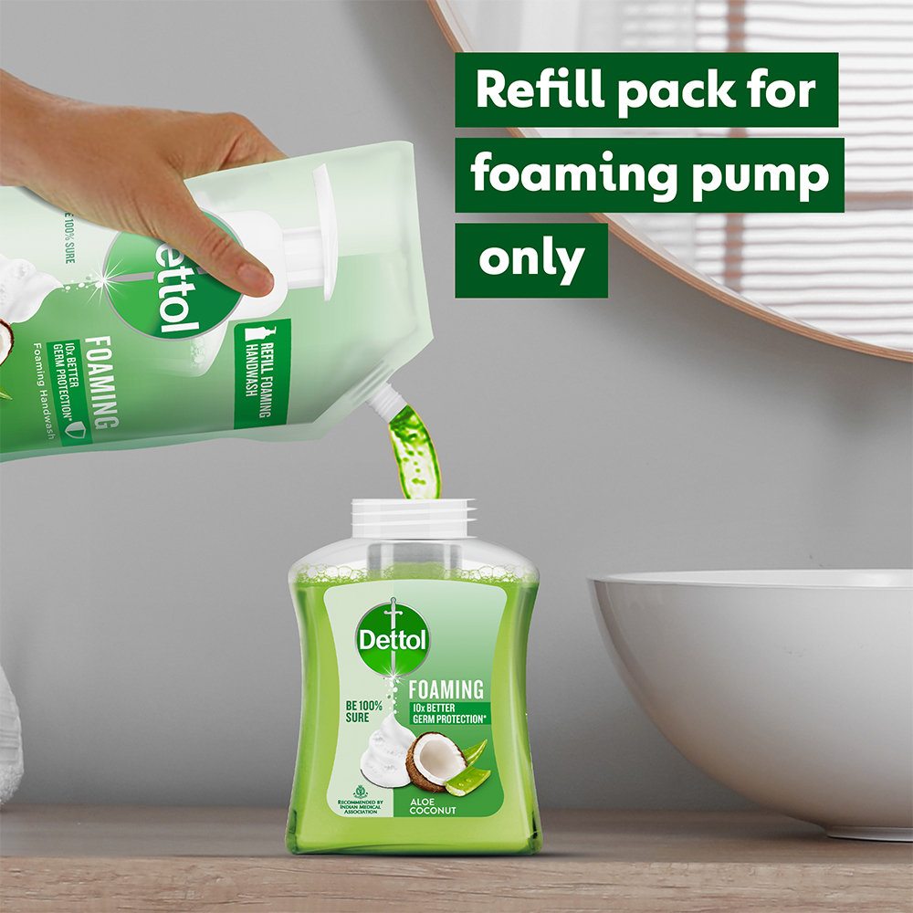 Dettol Aloe Coconut Foaming Handwash Pump, 250 ml, Pack of 1 Dettol Aloe Coconut Foaming Handwash Pump, 250 ml, Pack of 1