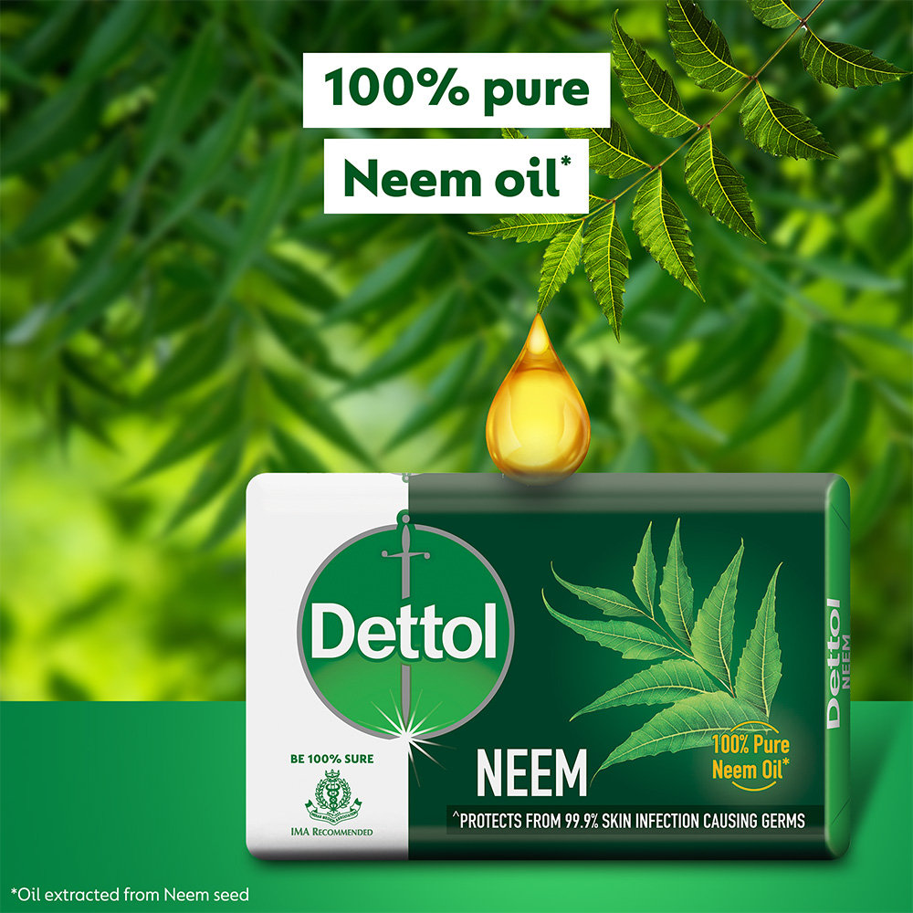 Dettol Neem Soap, 300 gm (4x75 gm), Pack of 1 Dettol Neem Soap, 300 gm (4x75 gm), Pack of 1