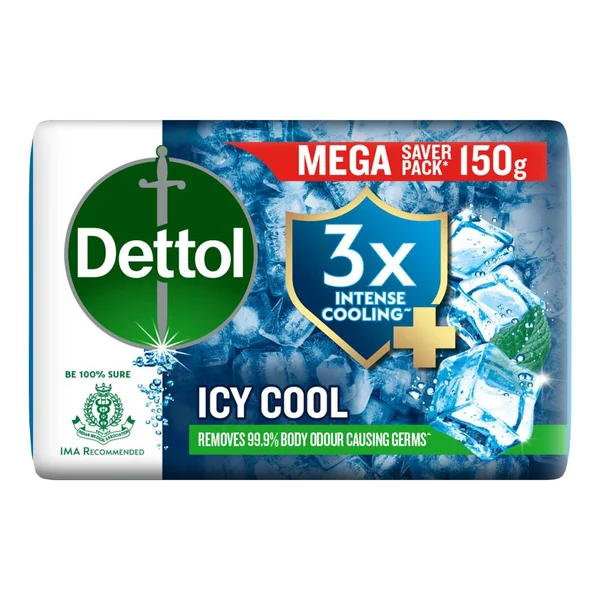 Dettol Icy Cool 3X Menthol Soap, 150 gm, Pack of 1