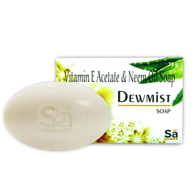 Dewmist Vitamin E and Neem Oil Soap, 75 gm, Pack of 1