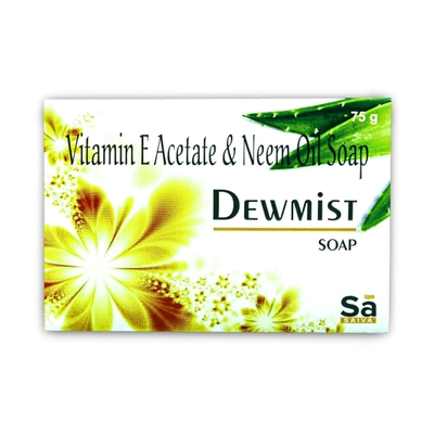 Dewmist Vitamin E and Neem Oil Soap, 75 gm, Pack of 1