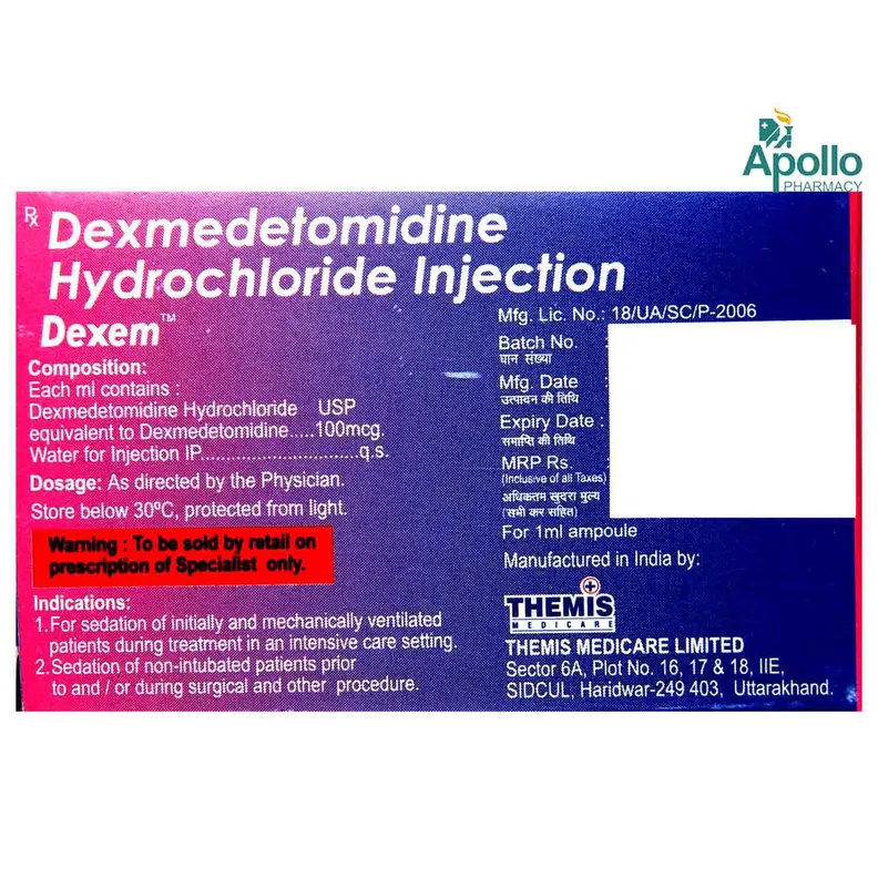 Dex Med Injection Buy DEXEM INJECTION 1ML online | Uses, Side Effects, Price and ...