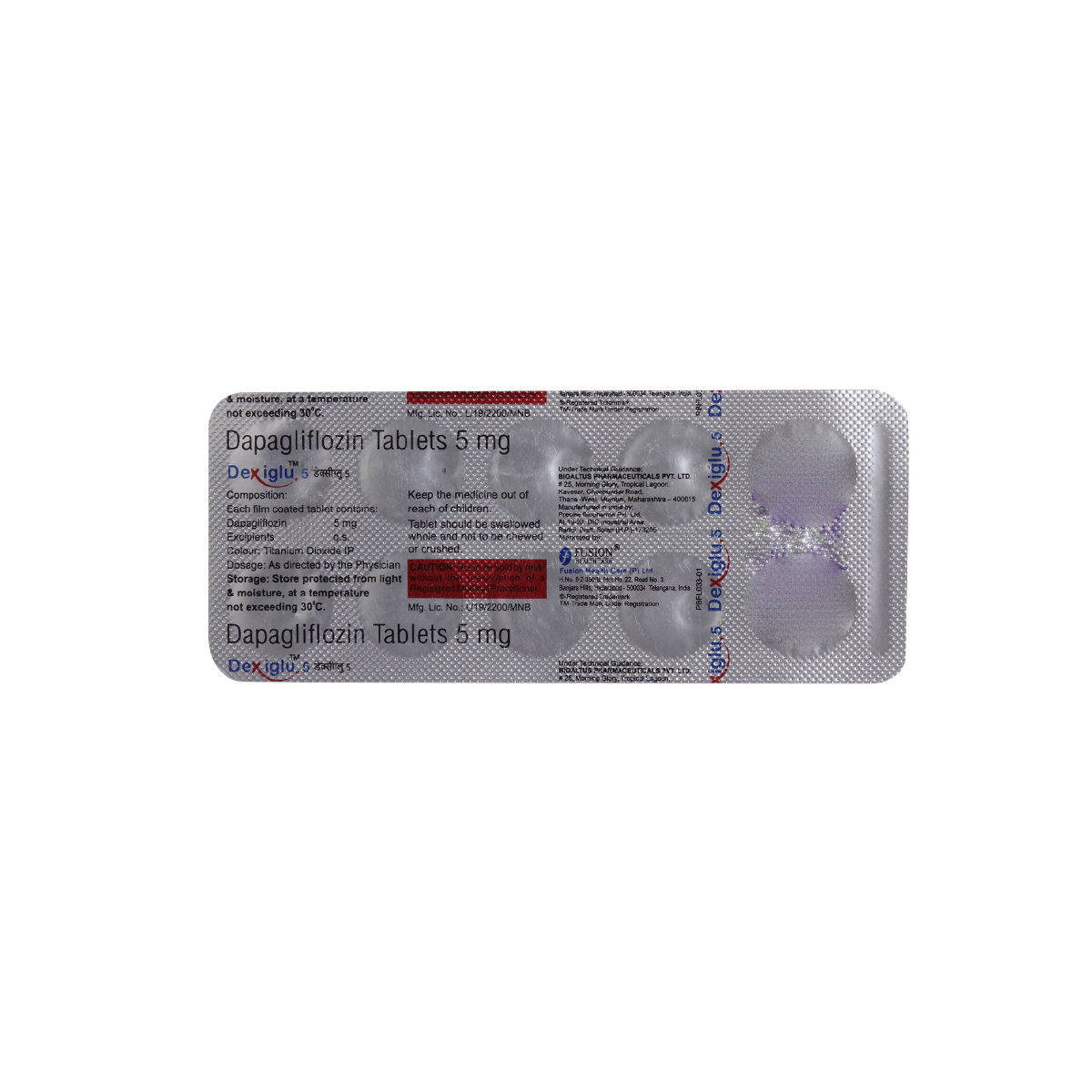 Dexiglu 5 Tablet 10's, Pack of 10 TABLETS Dexiglu 5 Tablet 10's, Pack of 10 TABLETS