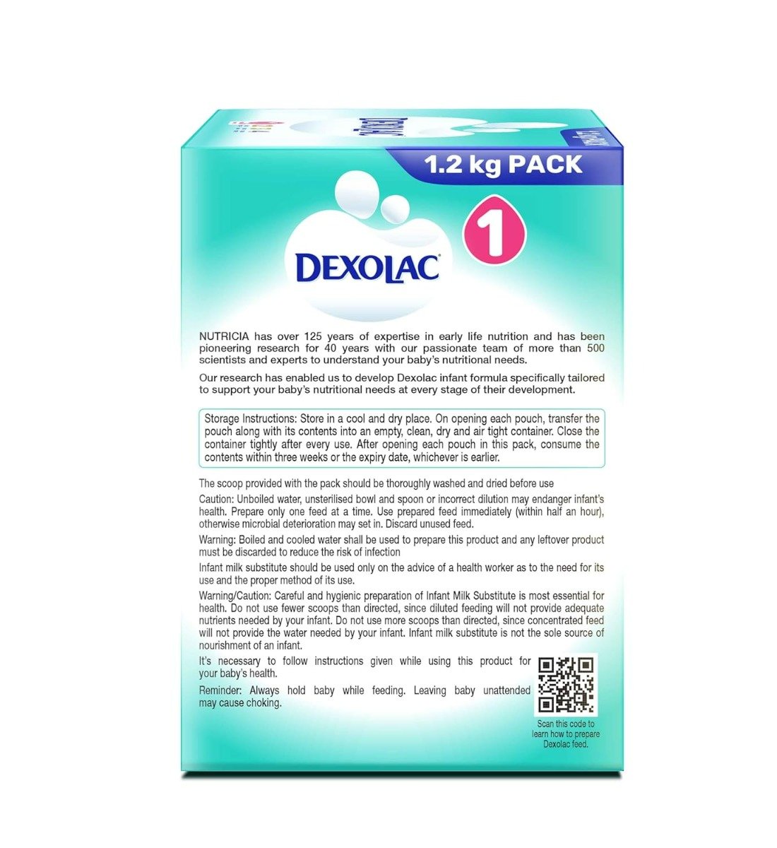 Dexolac Infant Formula Stage 1 Powder for Up to 6 Months, 1.2 kg, Pack of 1 Dexolac Infant Formula Stage 1 Powder for Up to 6 Months, 1.2 kg, Pack of 1