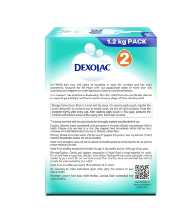 Dexolac Follow-Up Formula Stage 2 Powder (6-12 Months), 1.2 kg, Pack of 1