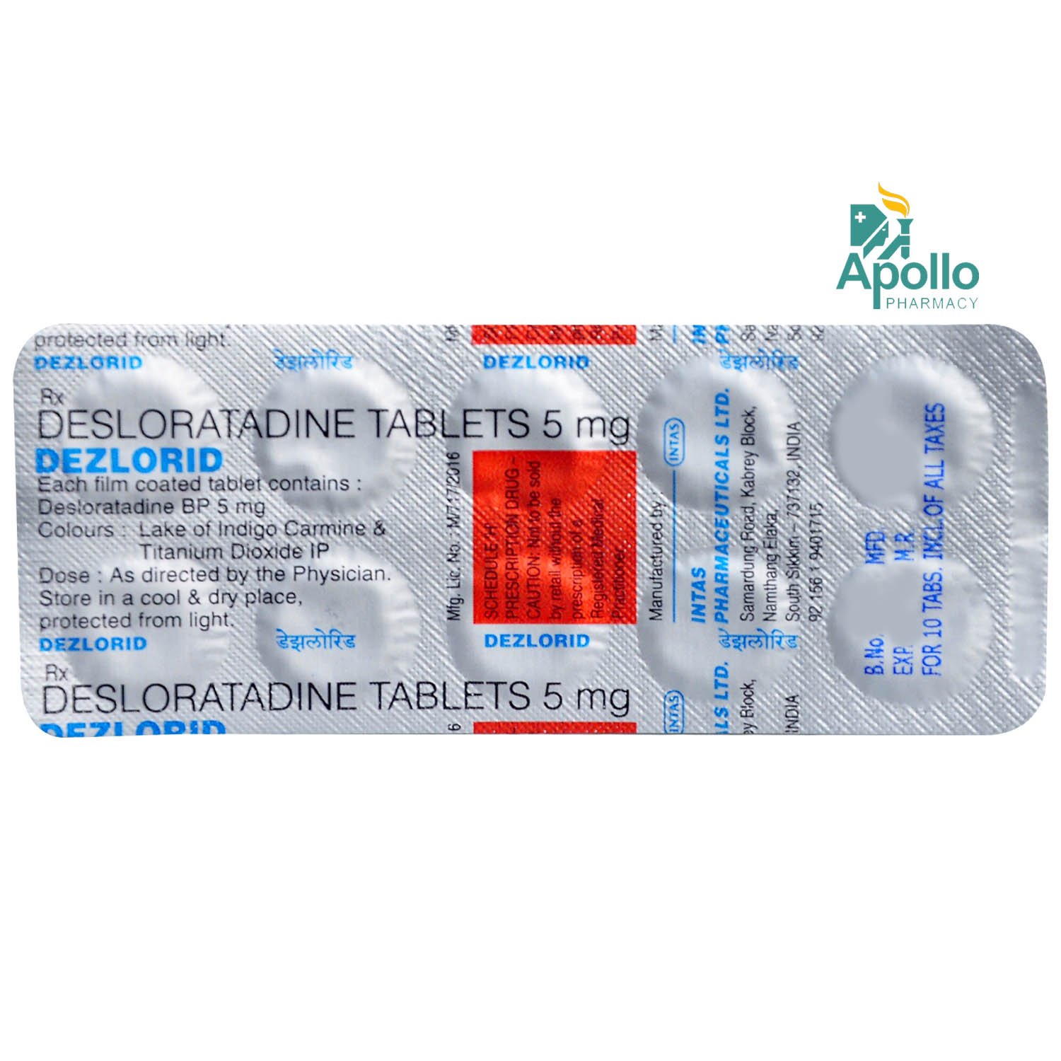 Dezlorid Tablet 10's, Pack of 10 TABLETS Dezlorid Tablet 10's, Pack of 10 TABLETS