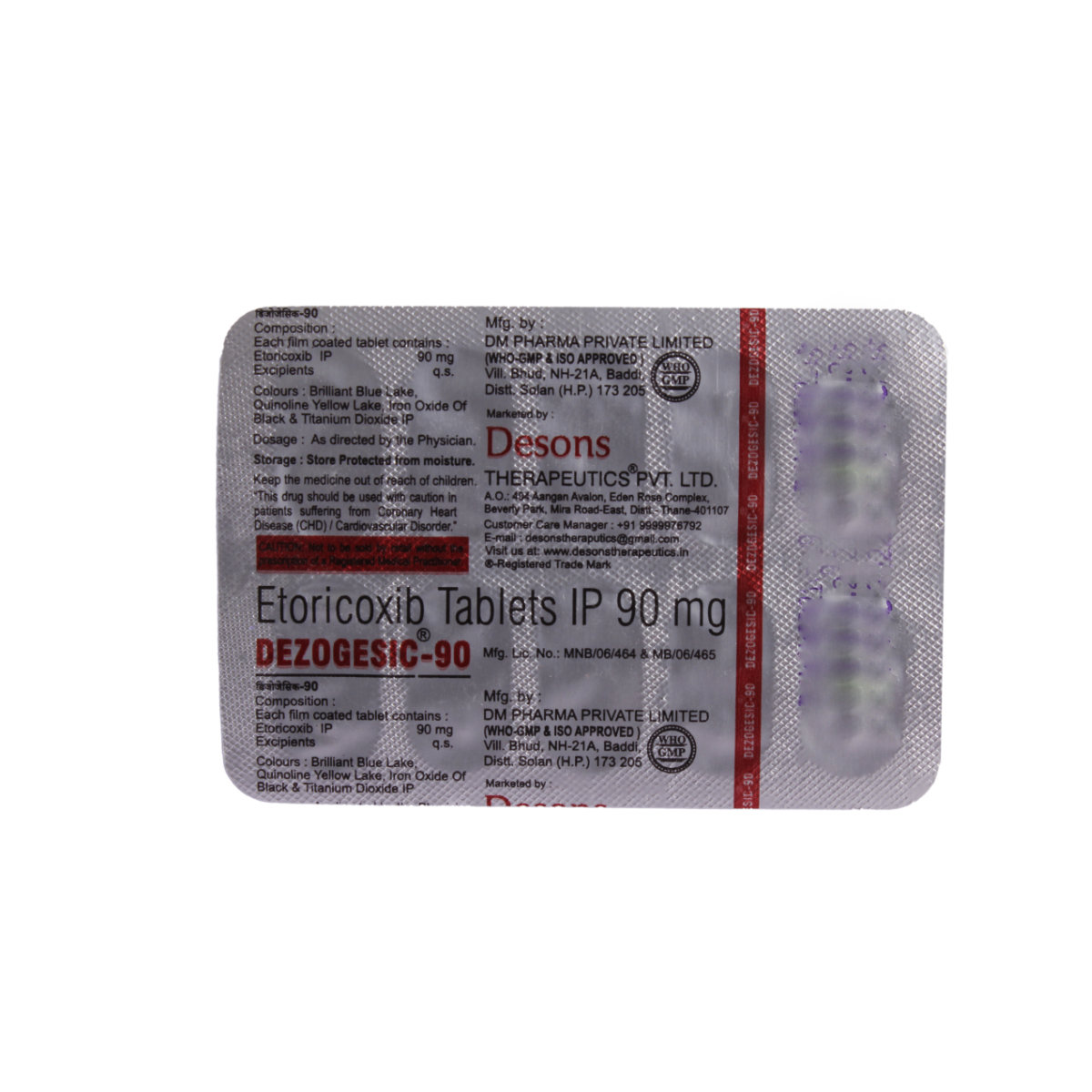 Dezogesic-90 Tablet 10's, Pack of 10 TabletS Dezogesic-90 Tablet 10's, Pack of 10 TabletS