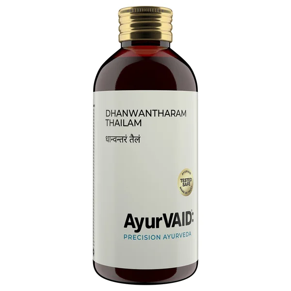 AyurVAID Dhanwantharam Thailam, 200 ml - For Muscle Strength &amp; Postnatal Care, Pack of 1