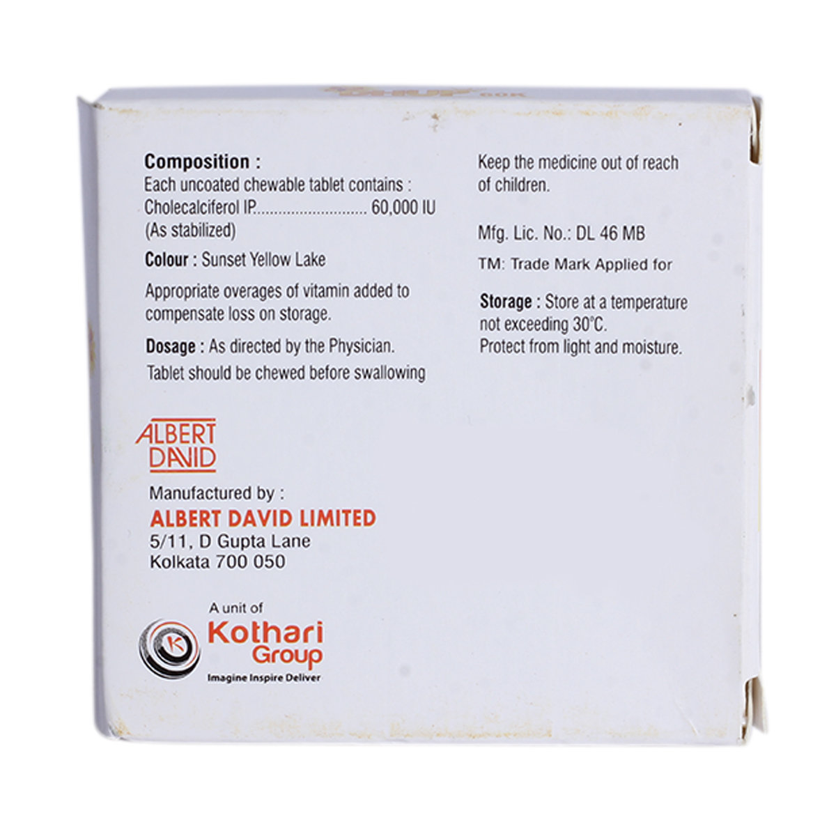 Dhup 60K Tablet 4's, Pack of 4 Dhup 60K Tablet 4's, Pack of 4