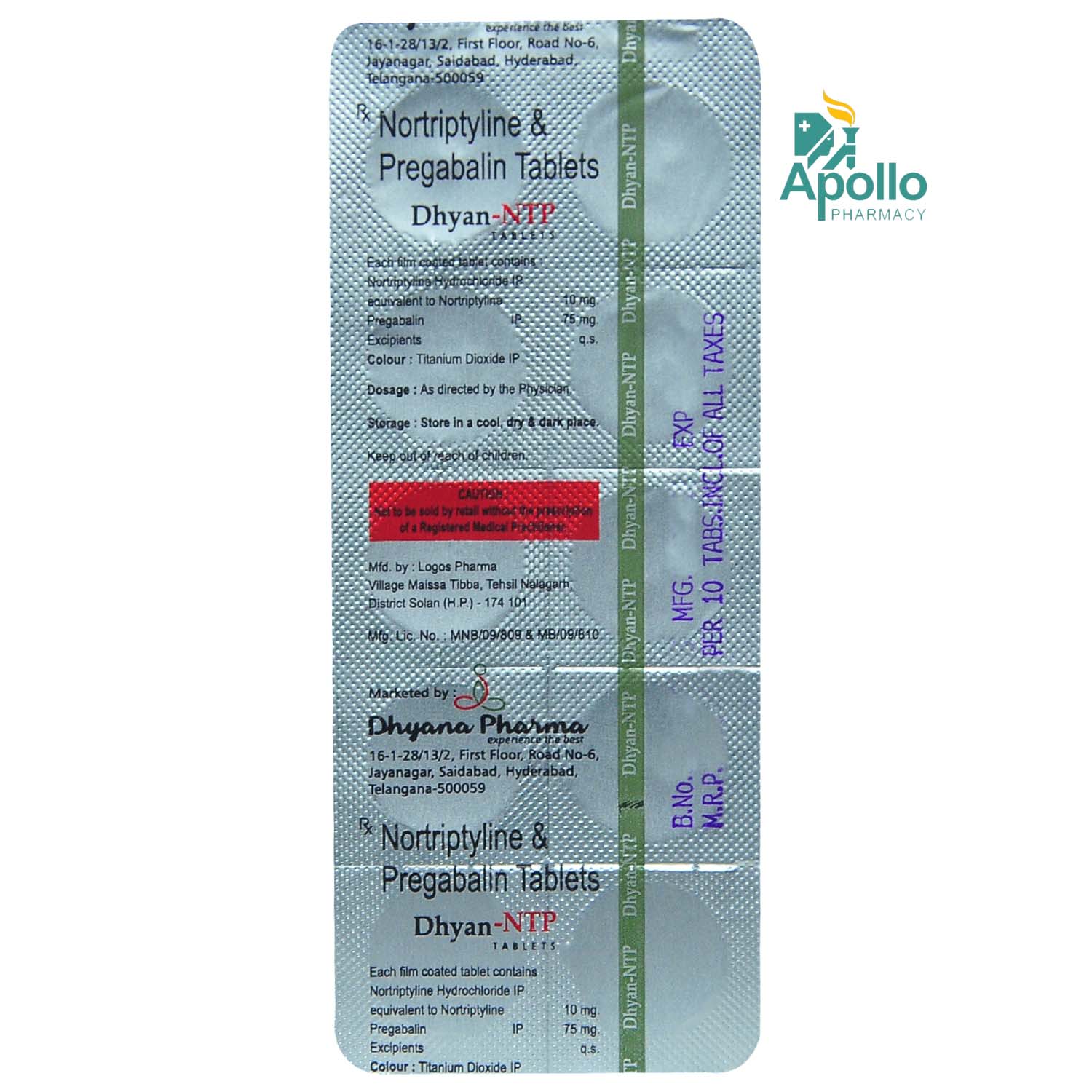 Dhyan-NTP Tablet 10's, Pack of 10 TABLETS Dhyan-NTP Tablet 10's, Pack of 10 TABLETS