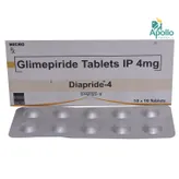 Diapride-4 Tablet 10's, Pack of 10 TABLETS