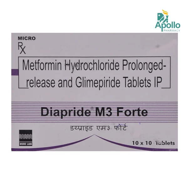 Diapride M3 Forte Tablet 10's