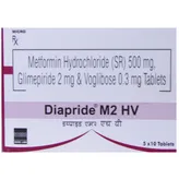 Diapride M2 HV Tablet 10's, Pack of 10 TabletS