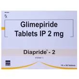 Diapride 2 Tablet 30's, Pack of 30 TabletS