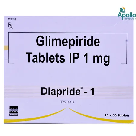 Diapride-1 Tablet 30's