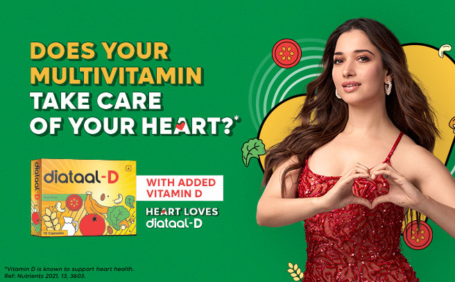 Diataal-D Multivitamin For Men & Women 30 Capsules | vit. D, ALA, B-complex | Sustained Energy | Heart Health | Healthy Blood Sugar Management, Pack of 30 Diataal-D Multivitamin For Men & Women 30 Capsules | vit. D, ALA, B-complex | Sustained Energy | Heart Health | Healthy Blood Sugar Management, Pack of 30