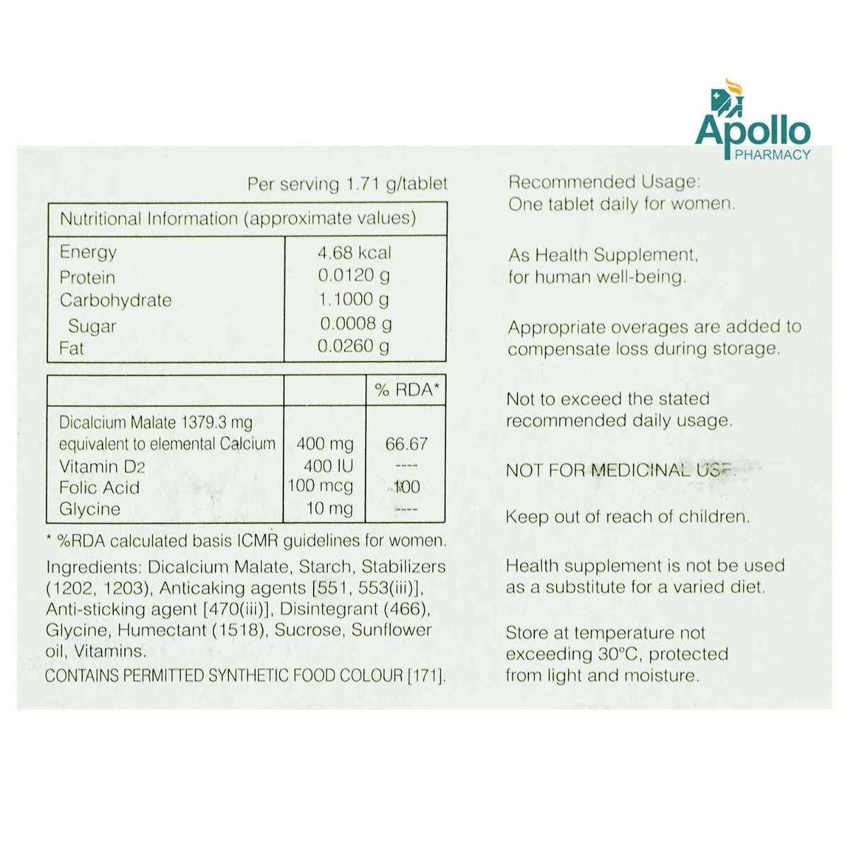 Dicalis Tablet 10's, Pack of 10 TABLETS Dicalis Tablet 10's, Pack of 10 TABLETS