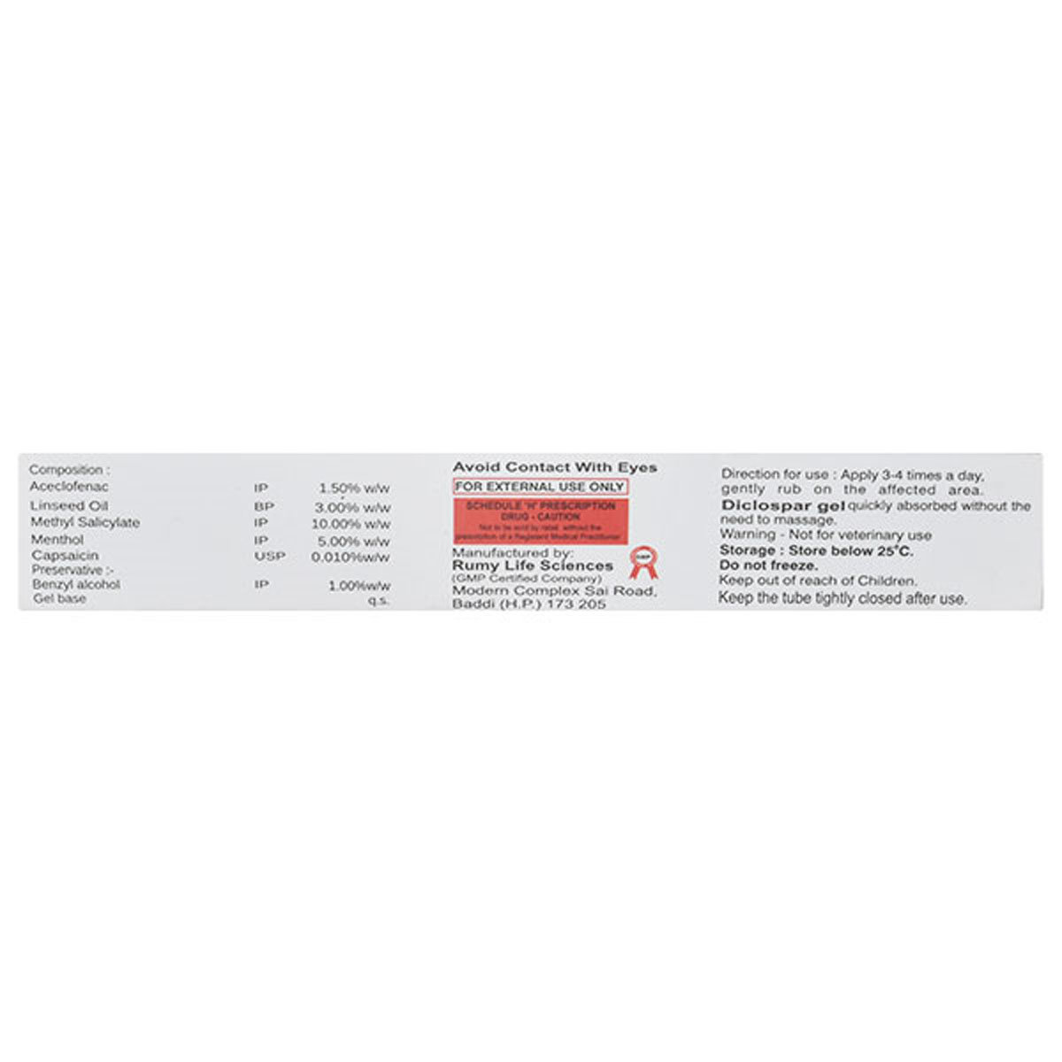 Diclospar Gel 30 gm, Pack of 1 Diclospar Gel 30 gm, Pack of 1