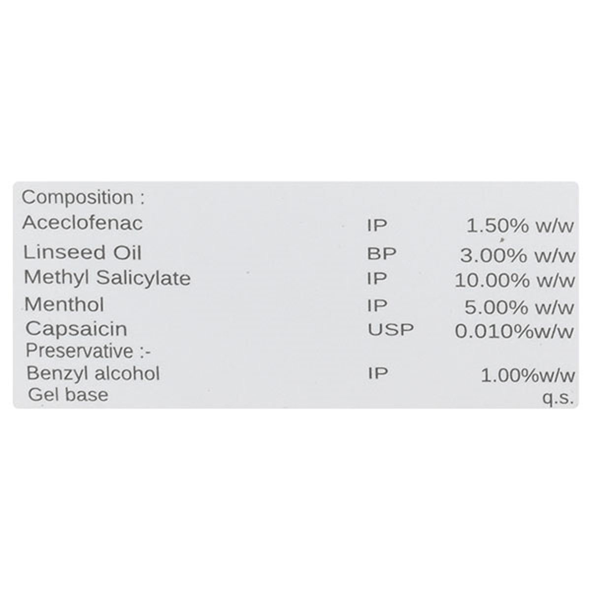 Diclospar Gel 30 gm, Pack of 1 Diclospar Gel 30 gm, Pack of 1